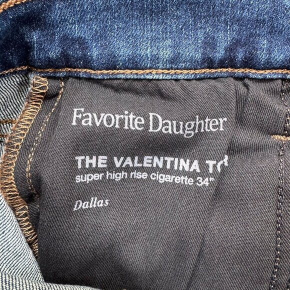 NWT Favorite Daughter Valentina Tower Jeans Super High Rise Cigarette Dallas 24 - Picture 11 of 16